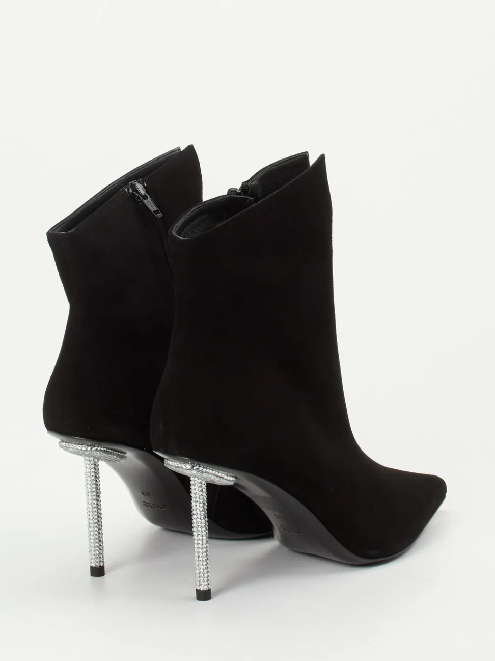 Konstantin Starke – Ankle Boots aus Veloursleder Schwarz