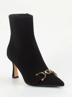 Konstantin Starke – Ankle Boots aus Veloursleder Schwarz