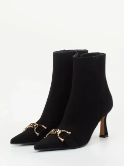 Konstantin Starke – Ankle Boots aus Veloursleder Schwarz
