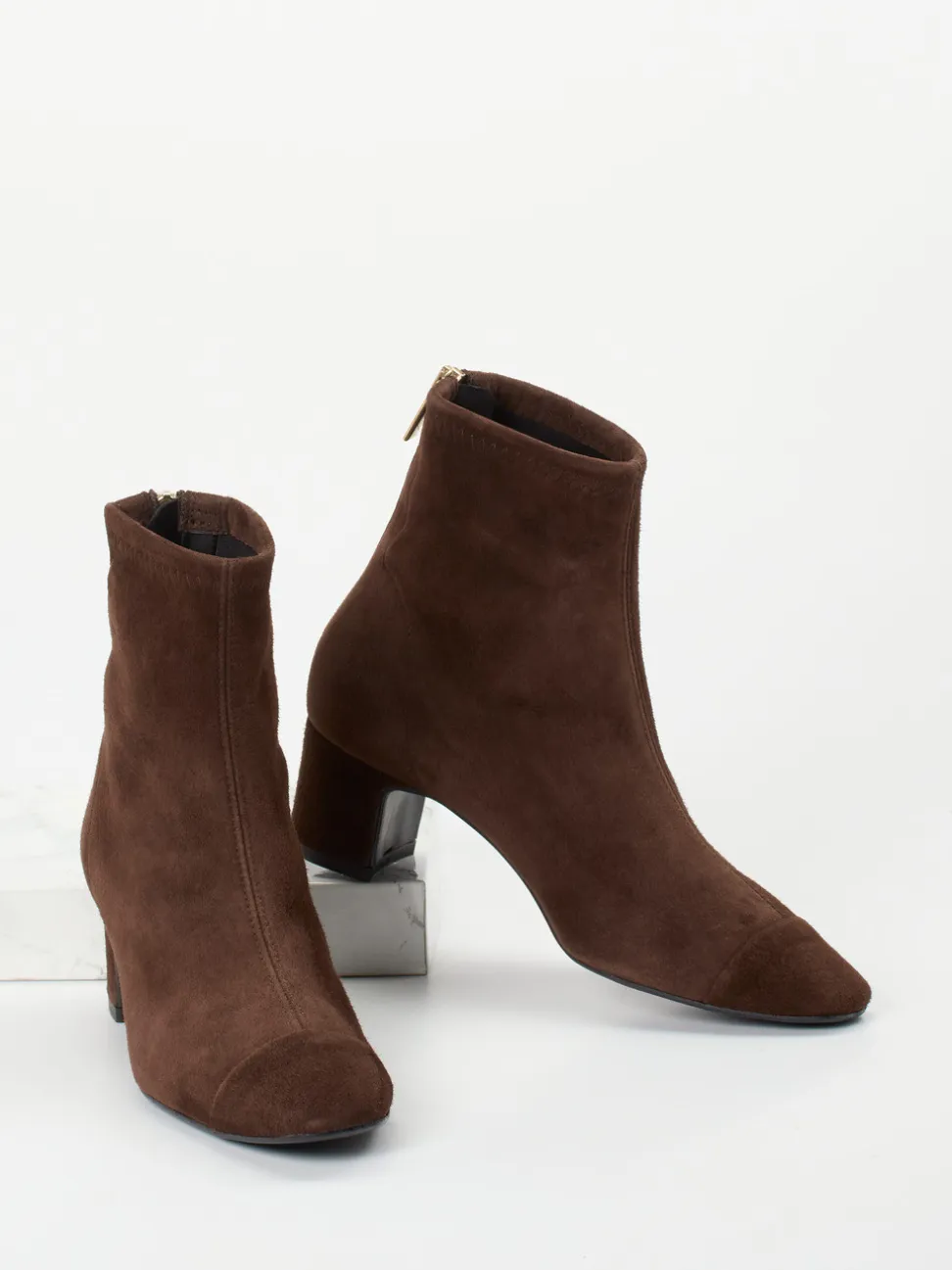 Konstantin Starke – Ankle Boots aus Lederimitat braun