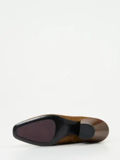 Konstantin Starke – Ankle Boots aus Veloursleder cognac