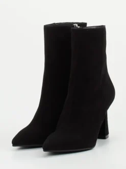 Konstantin Starke – Ankle Boots aus Veloursleder Schwarz