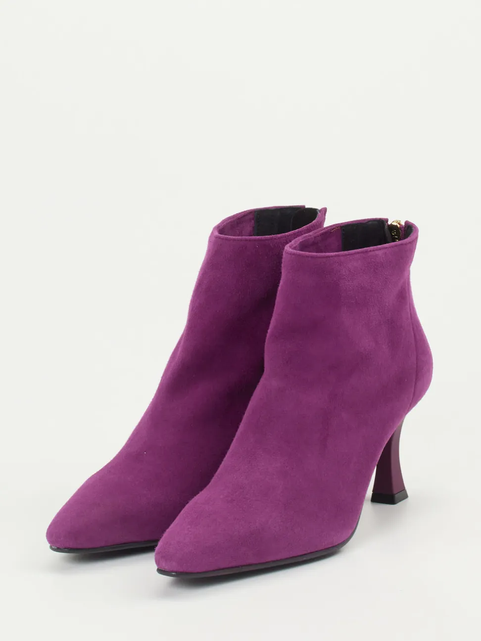 Konstantin Starke – Ankle Boots aus Veloursleder Violett