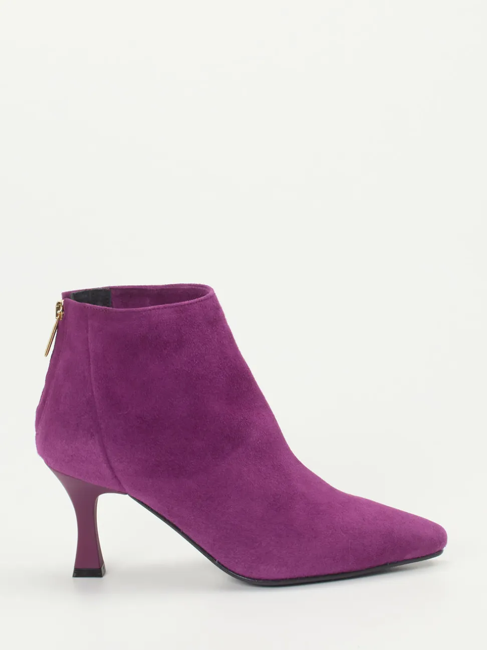 Konstantin Starke – Ankle Boots aus Veloursleder Violett
