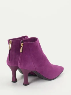 Konstantin Starke – Ankle Boots aus Veloursleder Violett