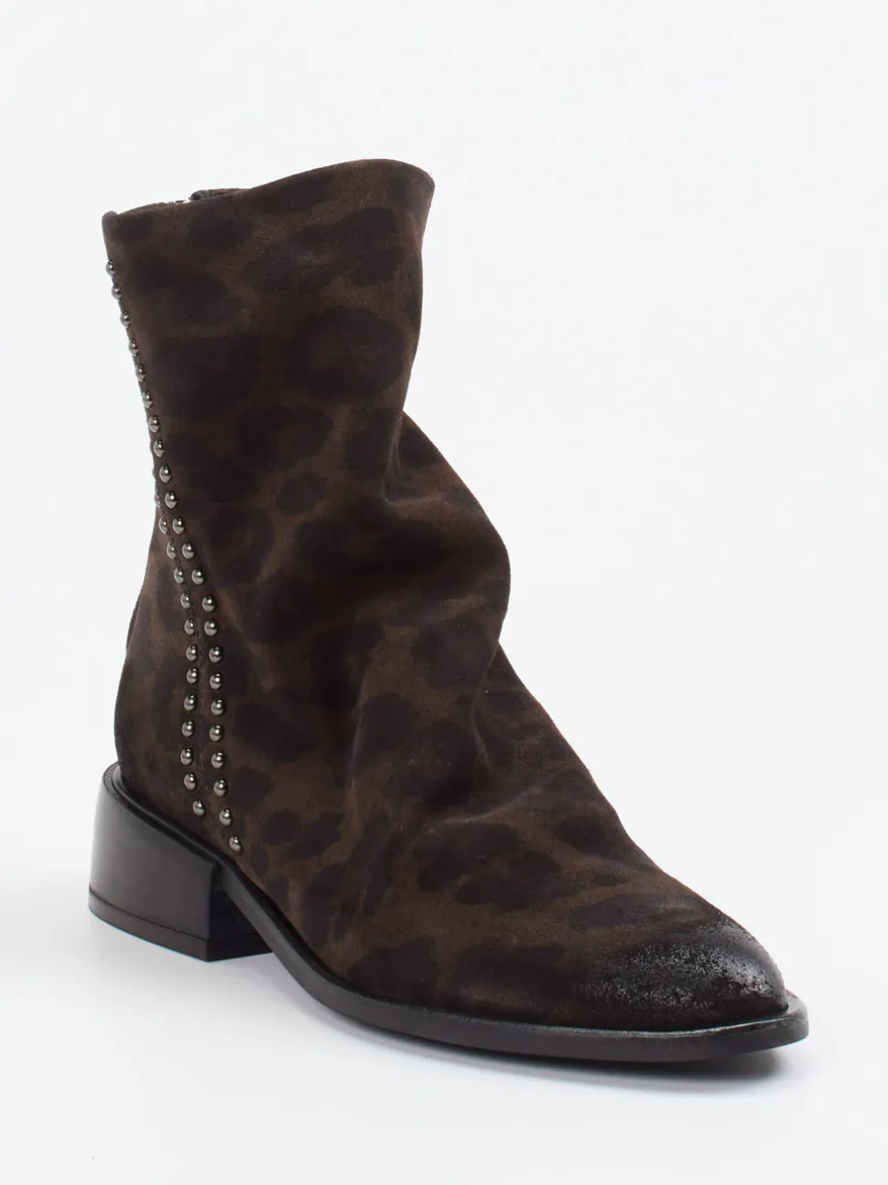 Konstantin Starke – Ankle Boots aus Veloursleder braun