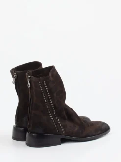 Konstantin Starke – Ankle Boots aus Veloursleder braun
