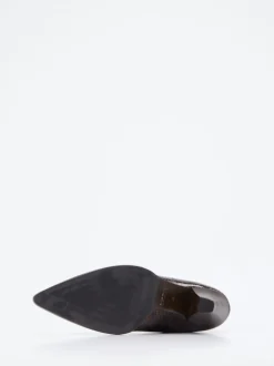 Konstantin Starke – Ankle Boots aus geprägtem Leder Braun