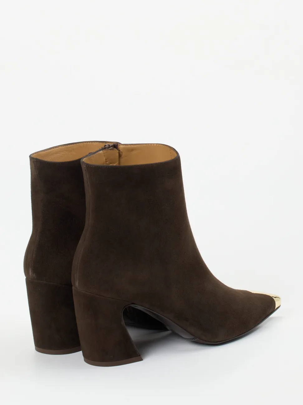 Konstantin Starke – Ankle Boots aus Veloursleder Dunkelbraun
