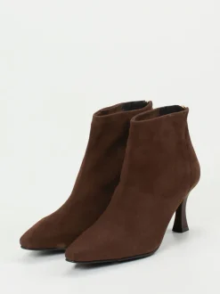 Konstantin Starke – Ankle Boots aus Veloursleder braun