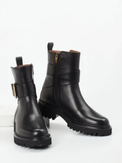 Konstantin Starke – Biker Boots aus Kalbleder schwarz
