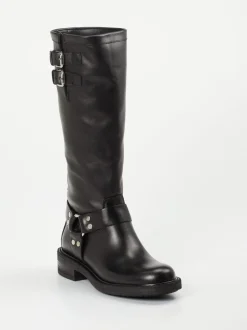 Konstantin Starke – Biker Boots aus Kalbleder schwarz