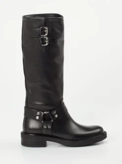 Konstantin Starke – Biker Boots aus Kalbleder schwarz
