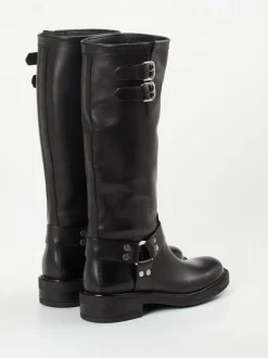 Konstantin Starke – Biker Boots aus Kalbleder schwarz