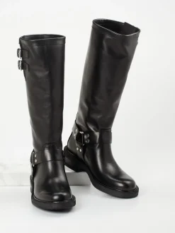 Konstantin Starke – Biker Boots aus Kalbleder schwarz