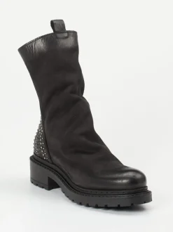 Konstantin Starke – Biker Boots aus Nubukleder schwarz