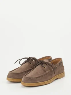Konstantin Starke – Bootsschuh aus Veloursleder Braun