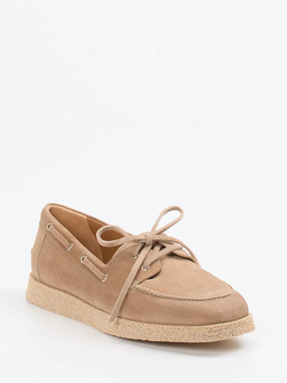 Konstantin Starke – Bootsschuh aus Veloursleder beige