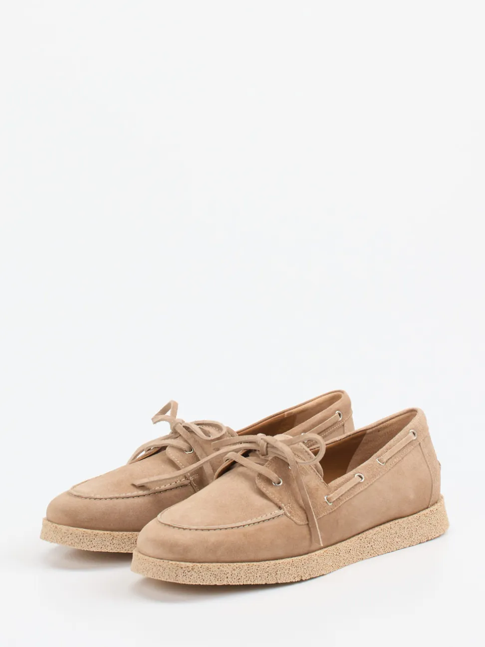 Konstantin Starke – Bootsschuh aus Veloursleder beige