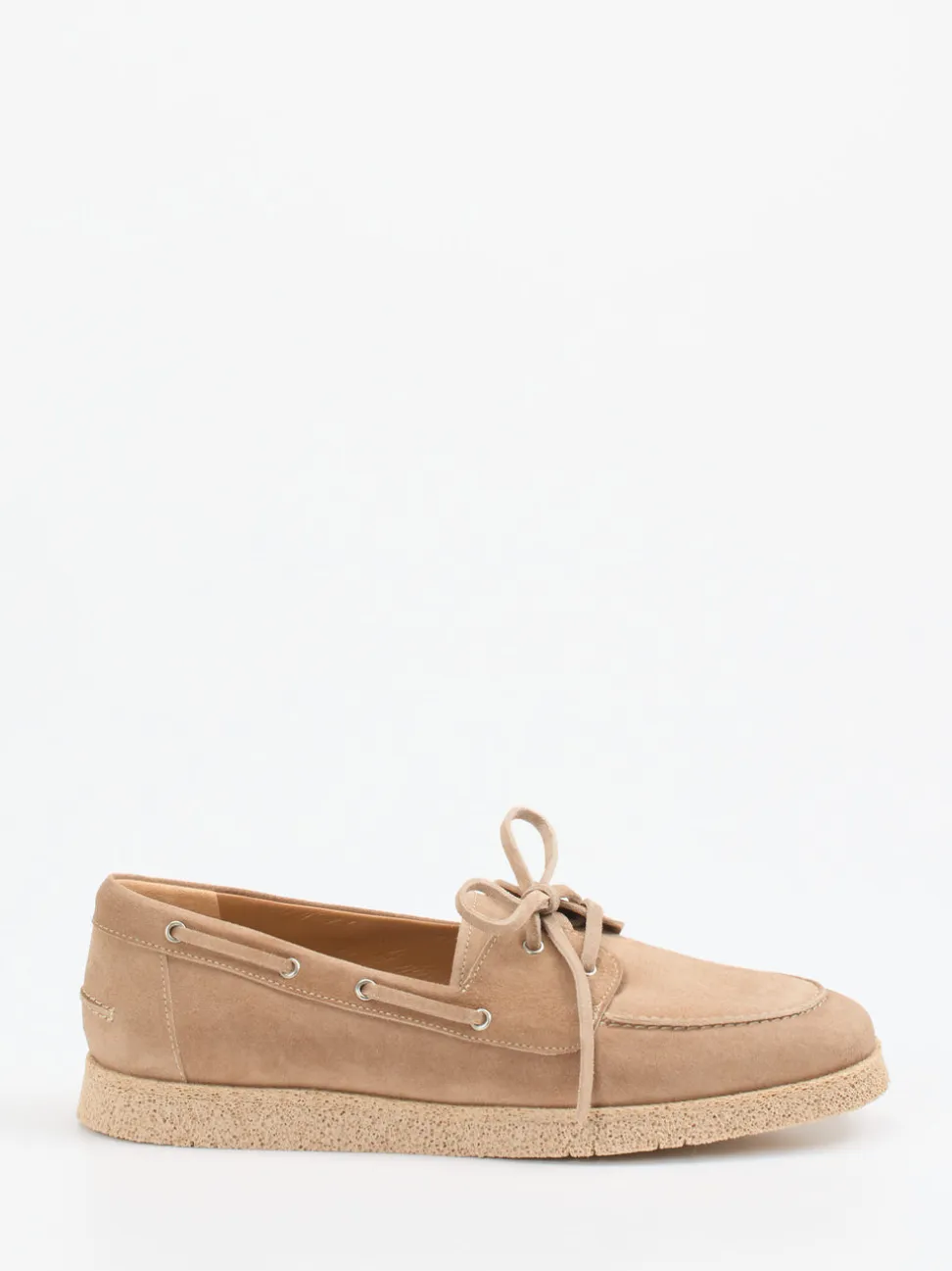 Konstantin Starke – Bootsschuh aus Veloursleder beige