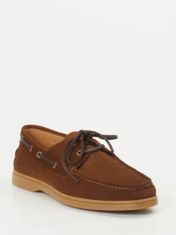Konstantin Starke – Bootsschuh aus Veloursleder rostbraun