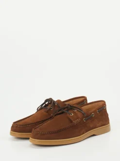 Konstantin Starke – Bootsschuh aus Veloursleder rostbraun
