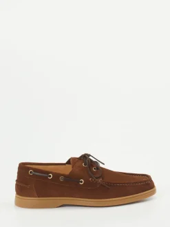 Konstantin Starke – Bootsschuh aus Veloursleder rostbraun