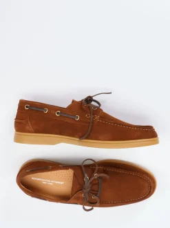 Konstantin Starke – Bootsschuh aus Veloursleder rostbraun