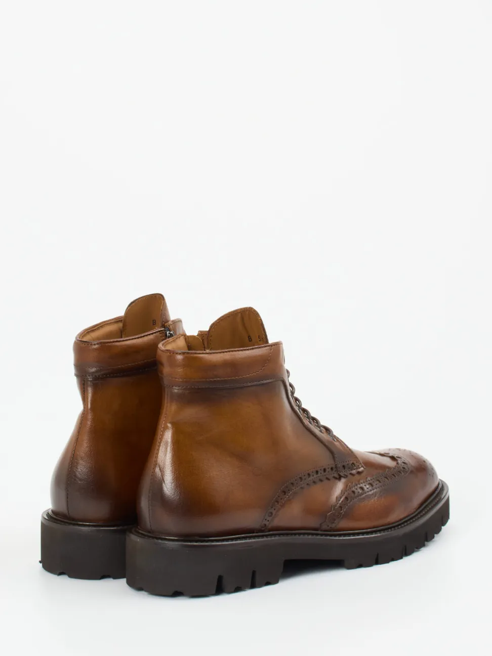 Konstantin Starke – Brogue-Stiefelette aus Büffelleder braun