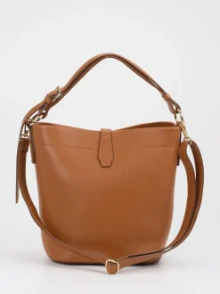 Konstantin Starke – Bucket Bag aus Leder Cognacbraun