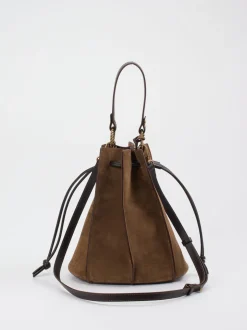 Konstantin Starke – Bucket Bag aus Veloursleder braun