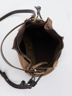 Konstantin Starke – Bucket Bag aus Veloursleder braun
