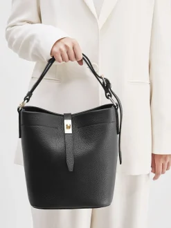 Konstantin Starke – Bucket Bag aus Kalbleder Schwarz