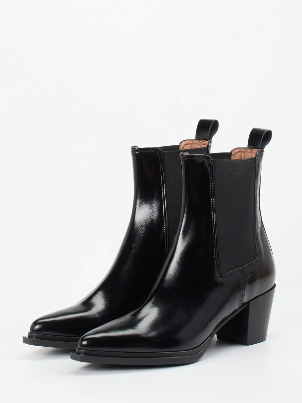 Konstantin Starke – Chelsea Boots aus Hochglanzleder schwarz