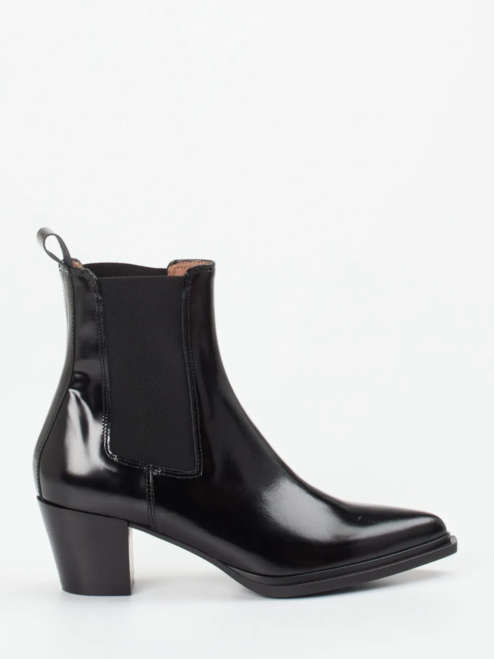 Konstantin Starke – Chelsea Boots aus Hochglanzleder schwarz
