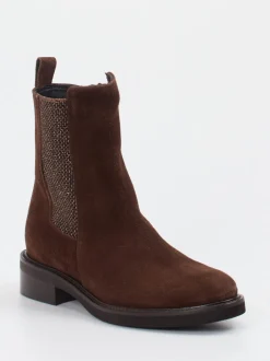 Konstantin Starke – Chelsea Boots aus Veloursleder braun