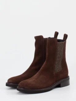 Konstantin Starke – Chelsea Boots aus Veloursleder braun