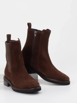 Konstantin Starke – Chelsea Boots aus Veloursleder braun