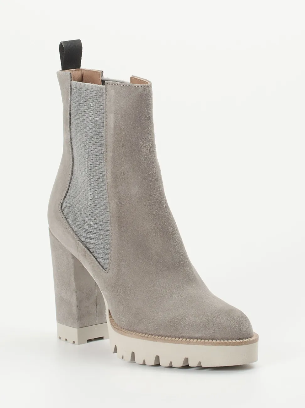 Konstantin Starke – Chelsea Boots aus Veloursleder grau