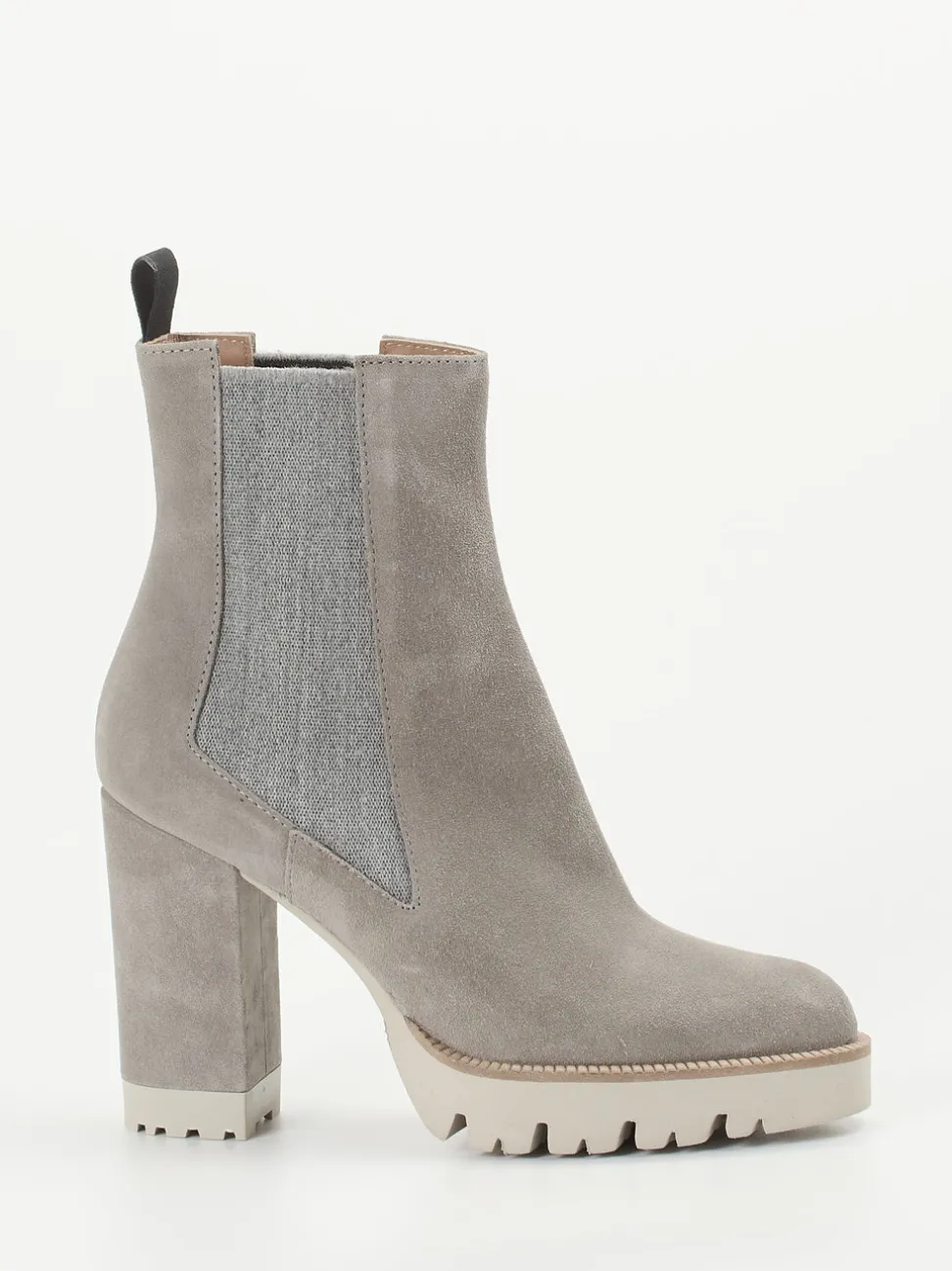 Konstantin Starke – Chelsea Boots aus Veloursleder grau