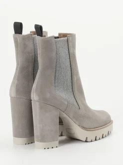 Konstantin Starke – Chelsea Boots aus Veloursleder grau