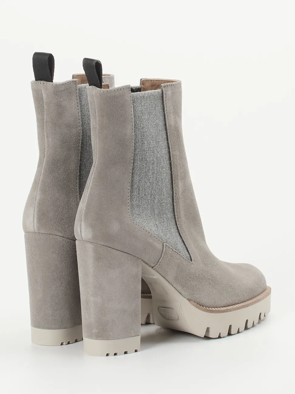 Konstantin Starke – Chelsea Boots aus Veloursleder grau