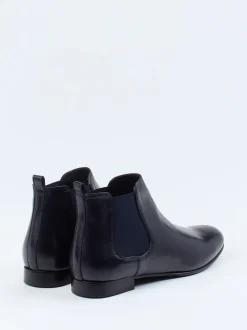 Konstantin Starke – Chelsea Boots aus Lammleder blau
