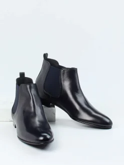 Konstantin Starke – Chelsea Boots aus Lammleder blau