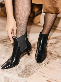 Konstantin Starke – Chelsea-Stiefelette aus Lackleder Schwarz