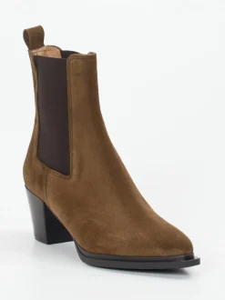 Konstantin Starke – Chelsea Boots aus Veloursleder braun