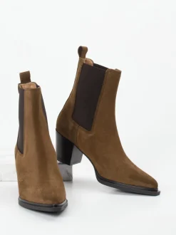 Konstantin Starke – Chelsea Boots aus Veloursleder braun