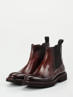 Konstantin Starke – Chelsea Boots aus Kalbleder burgunder