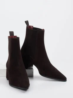 Konstantin Starke – Chelsea Boots aus Veloursleder Braun