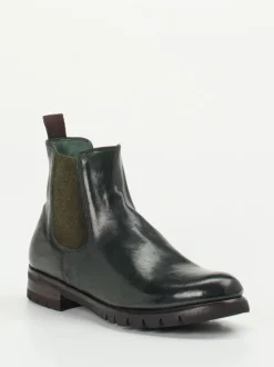 Konstantin Starke – Chelsea Boots aus Känguruleder grün
